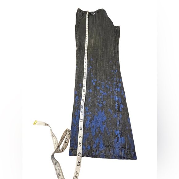 🌸  Diamond Stash mens black denim jeans with paint splatters size 38 - Picture 7 of 13